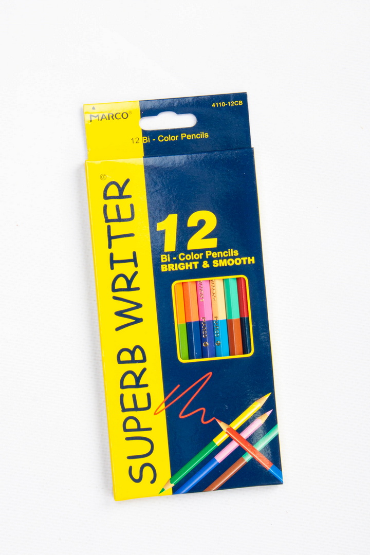 Олівці кольорові, 12 олівців, 24 кольори, Marco
