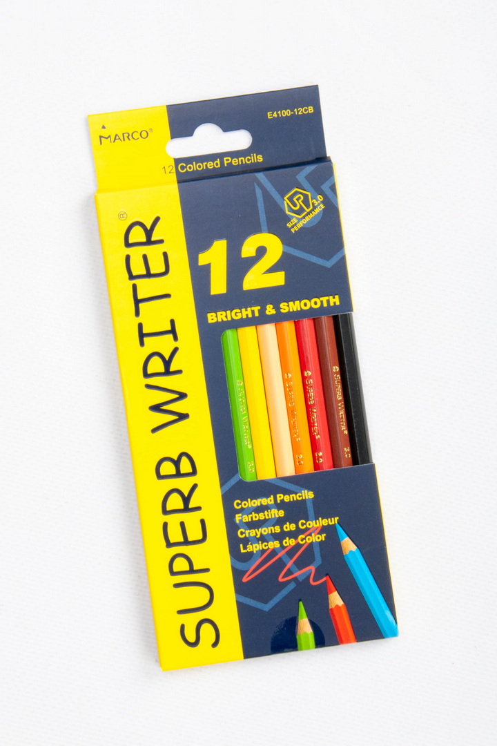 Олівці кольорові, 12 кольорів, Marco