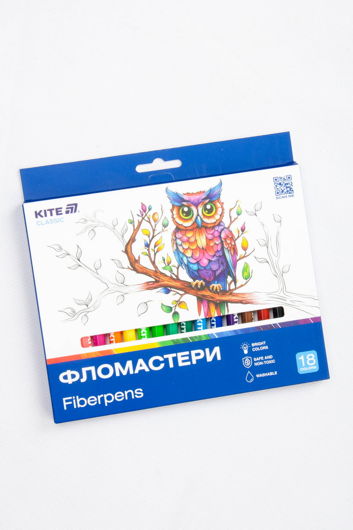Фломастери 18 кольорів, KITE